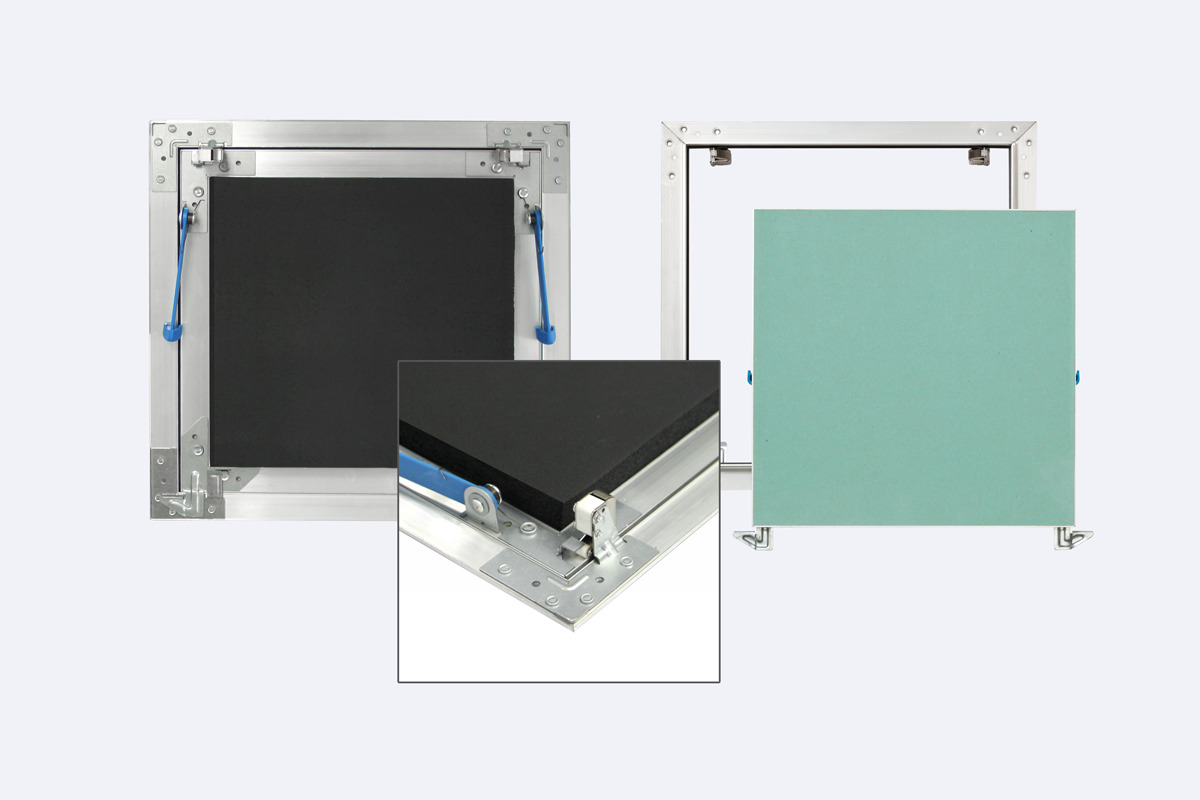 AluPlana Iso access panel filler-free, air and dust tight, with additional insulation