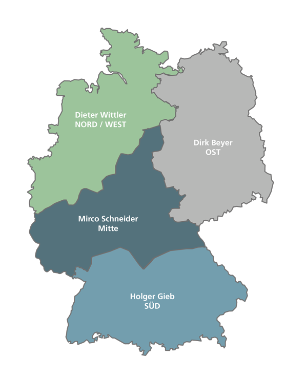 Zones de vente en Allemagne