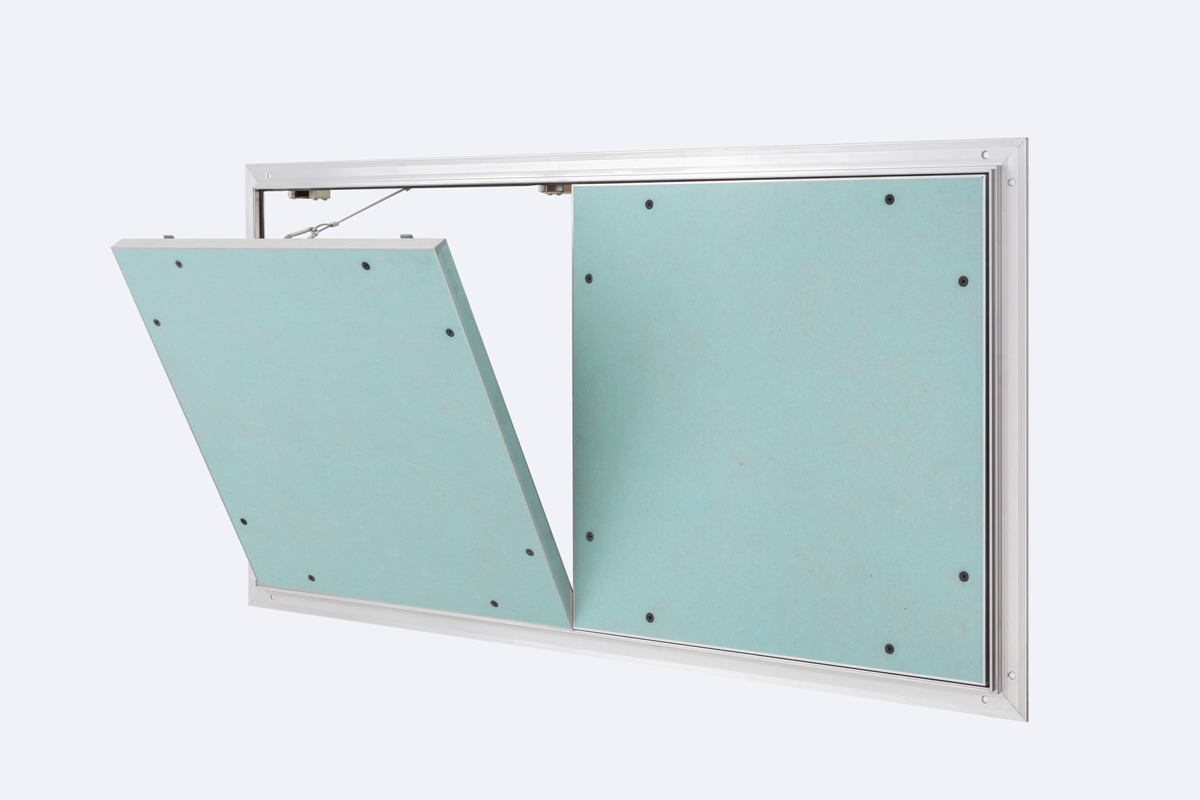 Alumatic 2-Wing-W access panel for mounting in wall constructions in drywall constructions